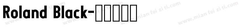 Roland Black字体转换
